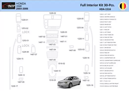 Honda Civic Interior Parts Cabinets Matttroy