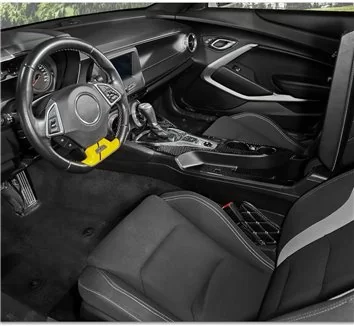 Chevrolet Camaro 2016-2024 Inleg dashboard Interieurset aansluitend en pasgemaakt 36 Delen