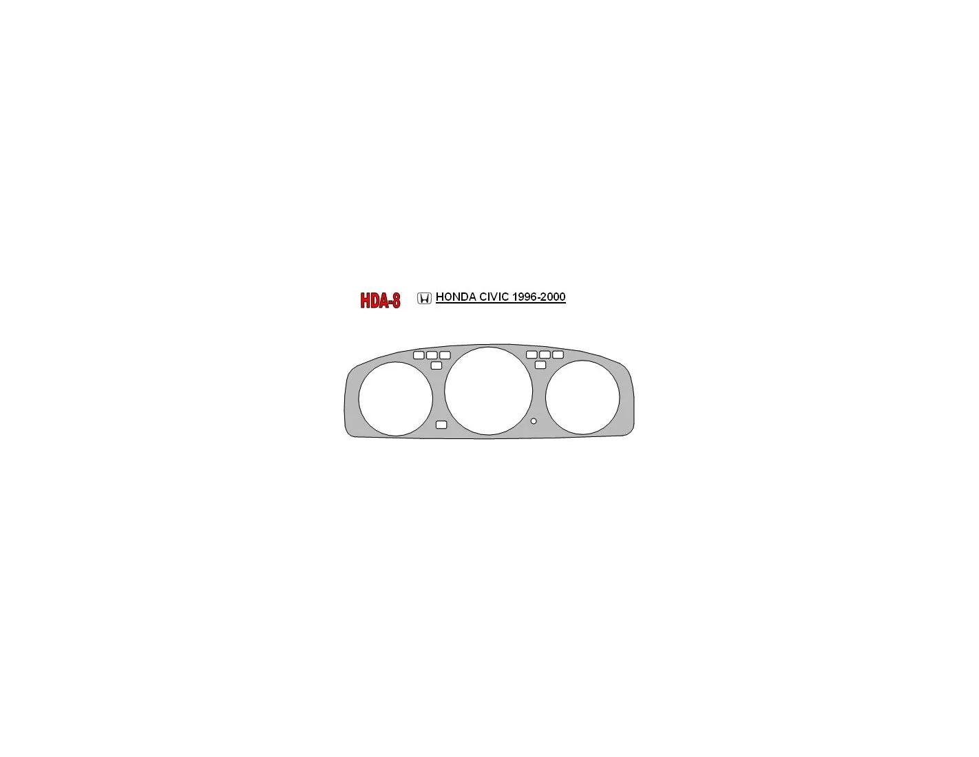 Honda Civic 1992-1995 Cluster Insert Decor de carlinga su interior