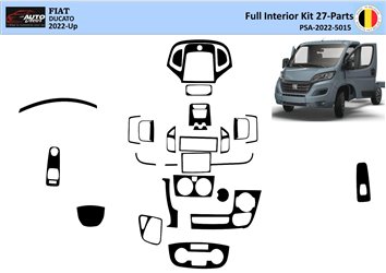 Peugeot Boxer 2021 3D Decor de carlinga su interior del coche 27-Partes