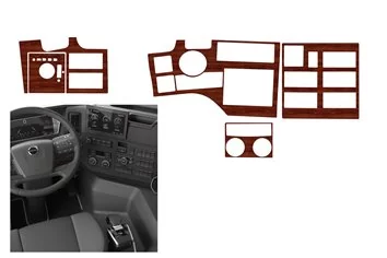 Volvo FM Version 5 ab 2020 Mittelkonsole Armaturendekor Cockpit Dekor 6-Teile - 1- Cockpit Innenraum Dekor 2