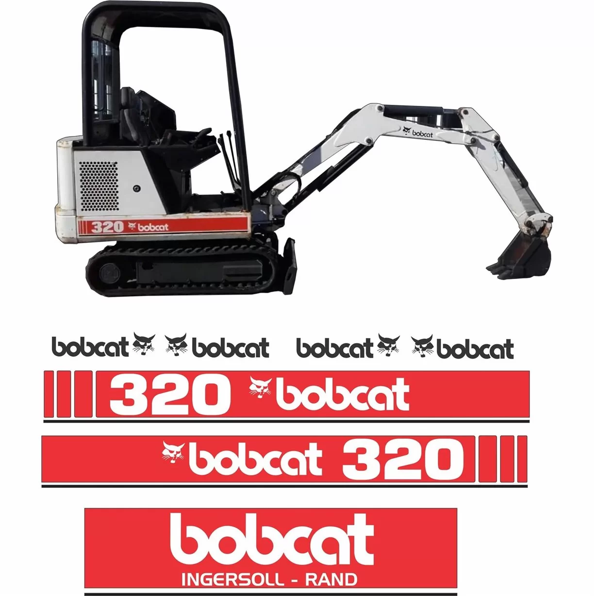 Bobcat 320 Vektordateien für Print & Cut - 1- Cockpit Innenraum Dekor 