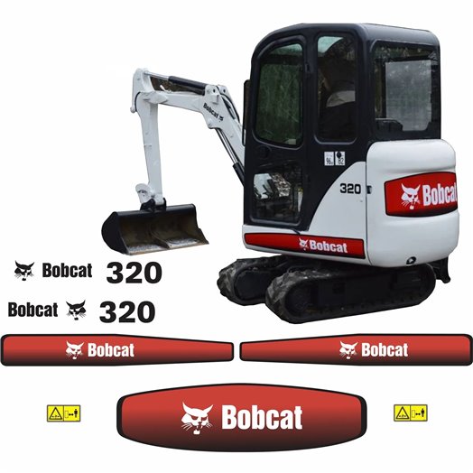 Bobcat 320-2 Replacement Vector Decal Files for Print & Cut Bobcat 320-2 Replacement Vector Decal Files for Print & Cut