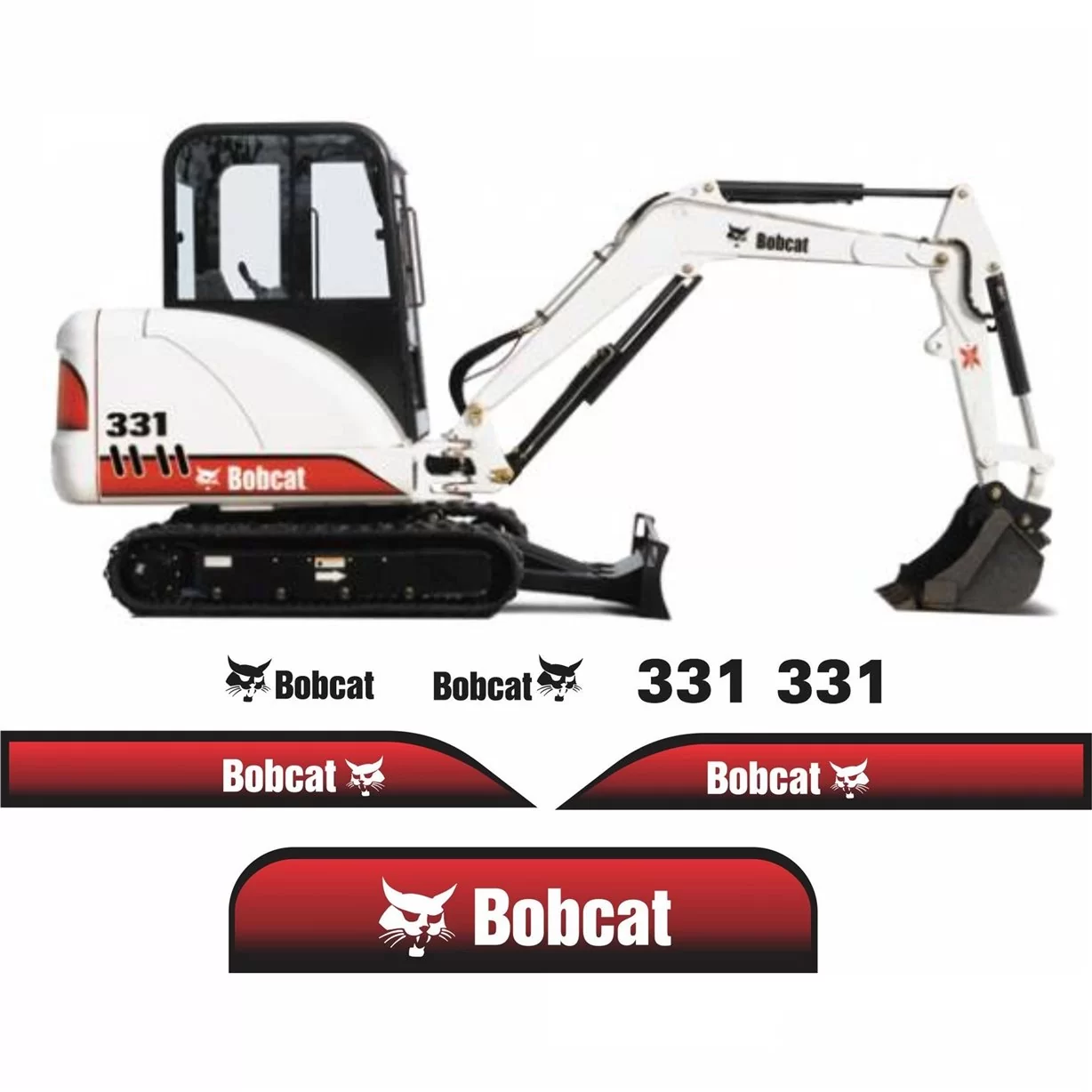 Bobcat 331 Fichiers Vectoriels pour Impression & Découpe Bobcat 331 Fichiers Vectoriels pour Impression & Découpe