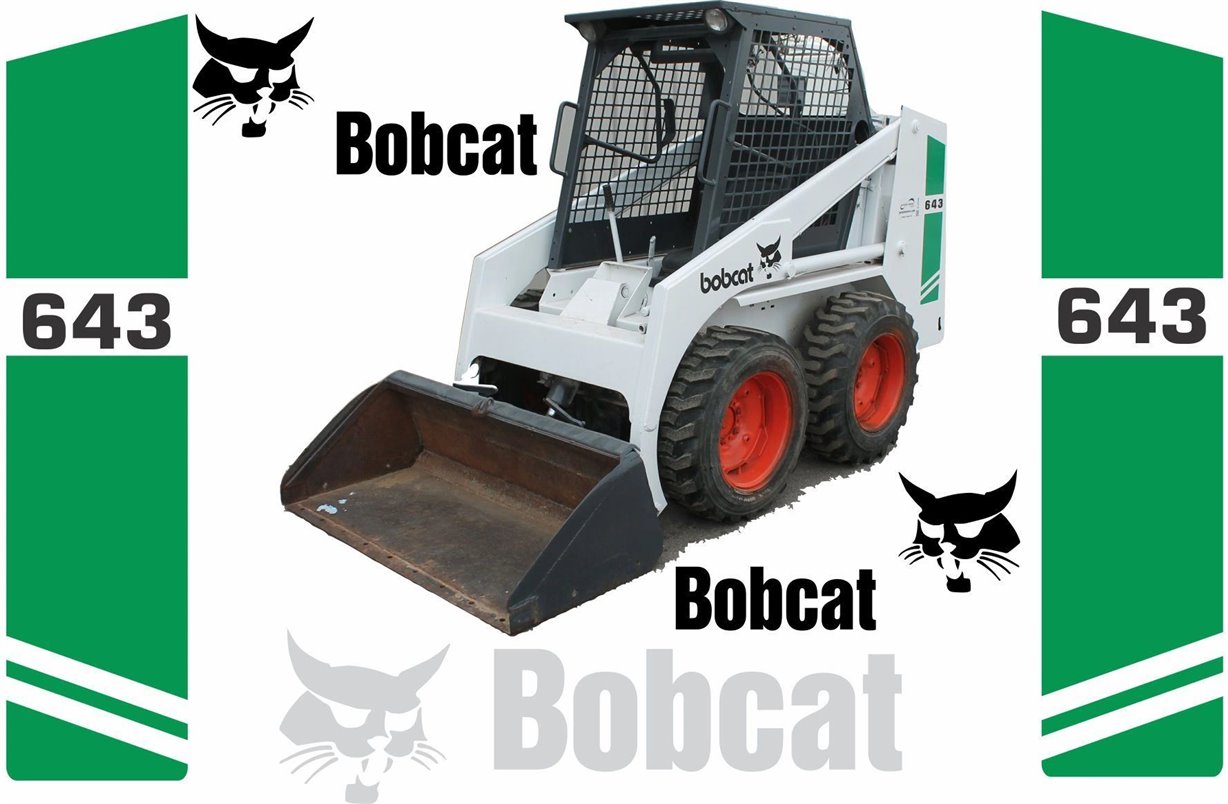 Bobcat 643 Replacement Vector Decal Files for Print & Cut Bobcat 643 Replacement Vector Decal Files for Print & Cut