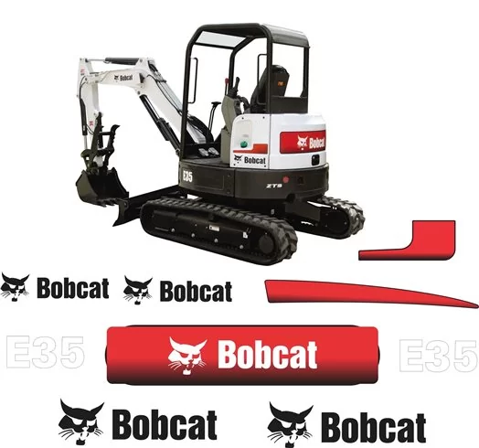 Bobcat E35 Vektordateien für Print & Cut - 1- Cockpit Innenraum Dekor 