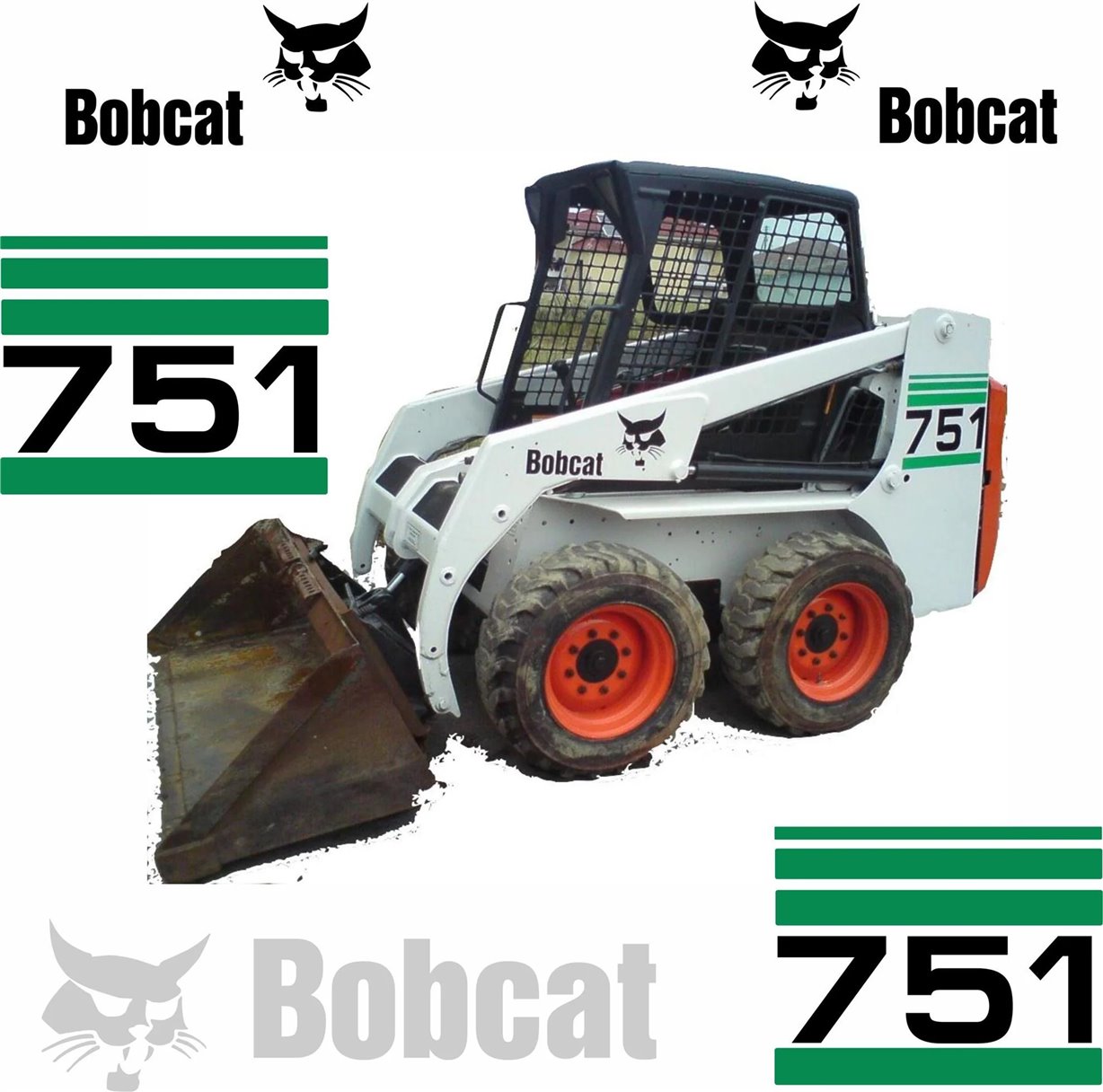 Bobcat 751 Replacement Vector Decal Files for Print & Cut Bobcat 751 Replacement Vector Decal Files for Print & Cut