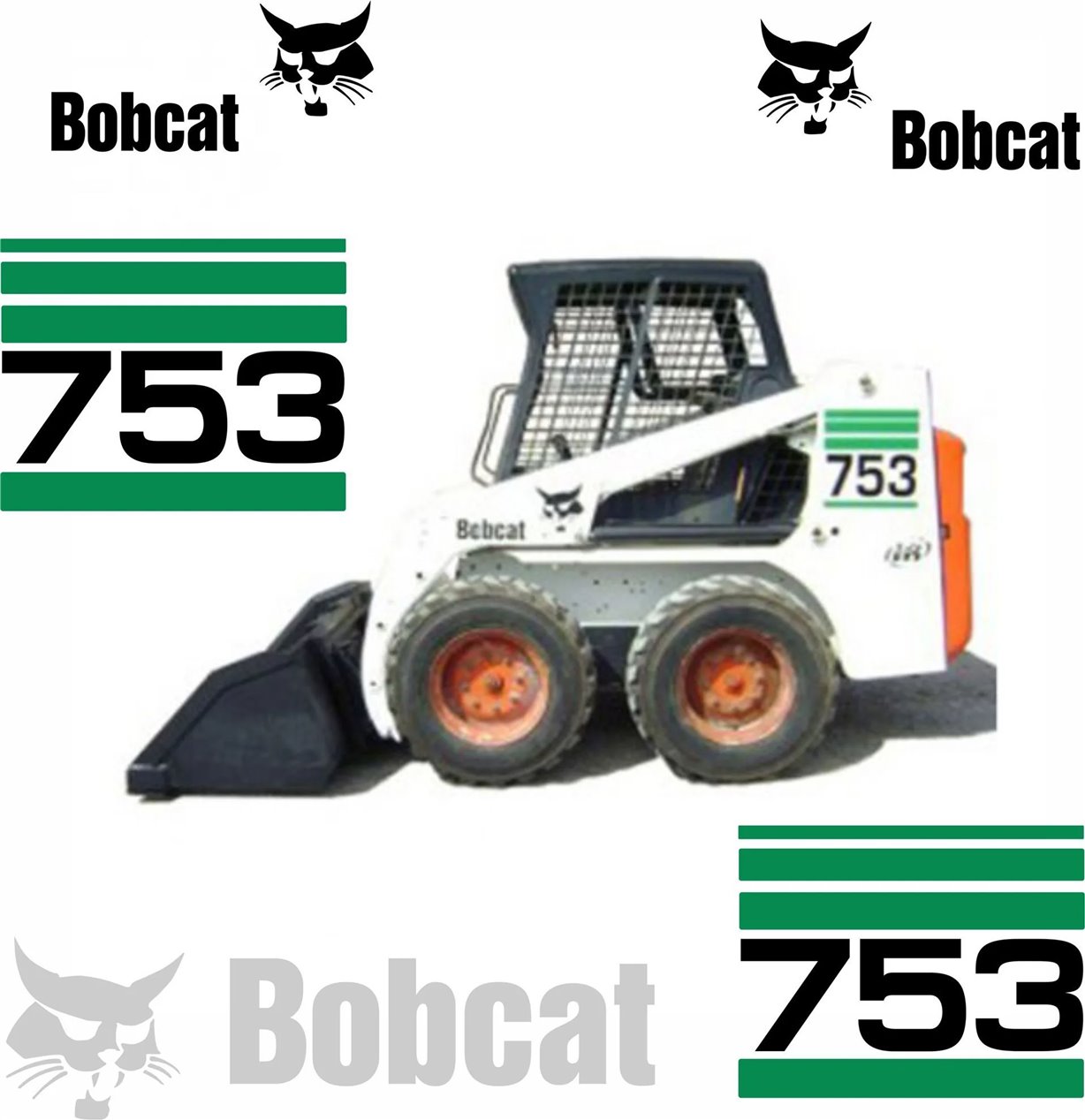 Bobcat 753 Fichiers Vectoriels pour Impression & Découpe Bobcat 753 Fichiers Vectoriels pour Impression & Découpe