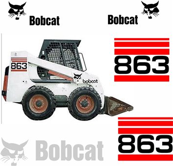 Bobcat 863 Replacement Vector Decal Files for Print & Cut Bobcat 863 Replacement Vector Decal Files for Print & Cut