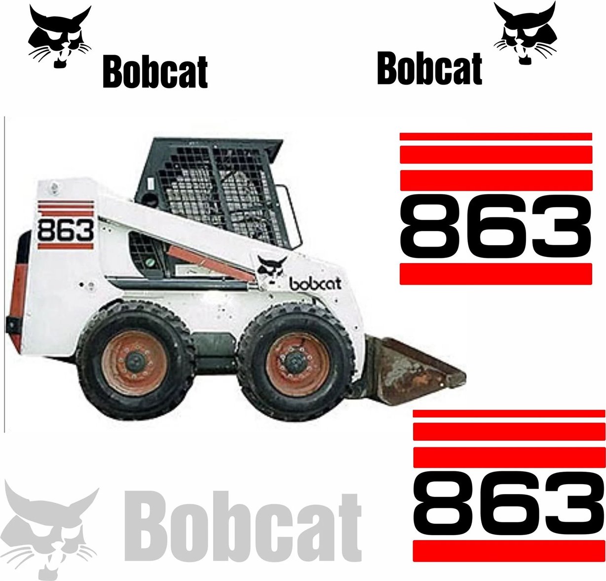 Bobcat 863 Vektordateien für Print & Cut
