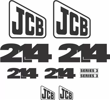 JCB 214 Series 3 Backhoe Pelle mobile Fichiers Vectoriels pour Impression & Découpe 