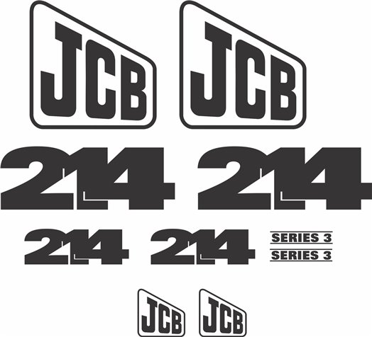 JCB 214 Series 3 Backhoe Excavadora móvil Archivos Vectoriales para Impresión y Corte