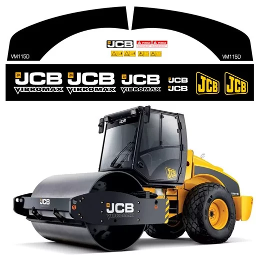 JCB VM115D Rodillo de tambor Archivos Vectoriales para Impresión y Corte JCB VM115D Rodillo de tambor Archivos Vectoriales para Impresión y Corte