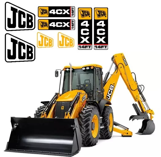 JCB 4CX Excavadora móvil Archivos Vectoriales para Impresión y Corte JCB 4CX Excavadora móvil Archivos Vectoriales para Impresión y Corte
