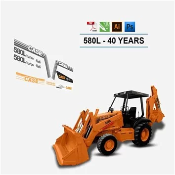Case 580 L Turbo backhoe loader Replacement Vector Decal Files for Print & Cut Case 580 L Turbo backhoe loader Replacement Vector Decal Files for Print & Cut