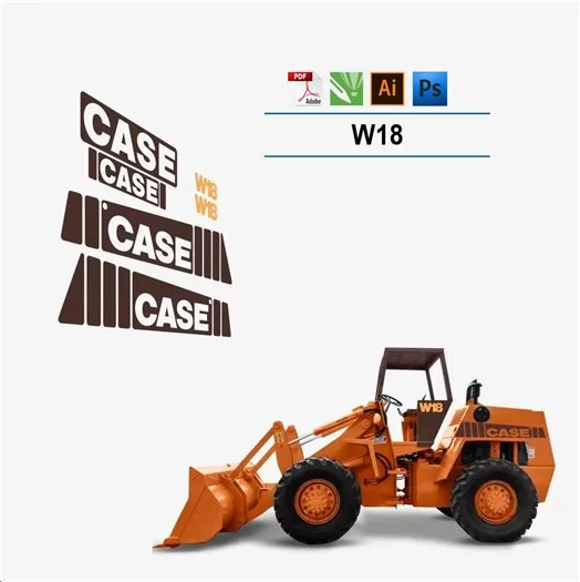 Case W18B Wheel Loader Replacement Vector Decal Files for Print & Cut Case W18B Wheel Loader Replacement Vector Decal Files for Print & Cut