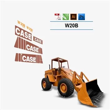 Case W20B Wheel Loader Replacement Vector Decal Files for Print & Cut Case W20B Wheel Loader Replacement Vector Decal Files for Print & Cut