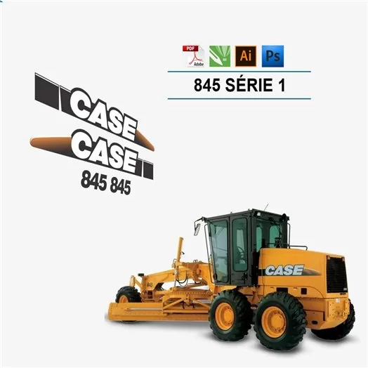 CASE 845B Motor Grader\ Replacement Vector Decal Files for Print & Cut CASE 845B Motor Grader\ Replacement Vector Decal Files for Print & Cut