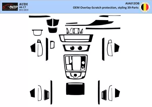 Audi A6 2012-2018 3D Interior Dashboard Trim Kit WHZ Dash Trim Dekor 8-Parts Audi A6 2012-2018 3D Interior Dashboard Trim Kit WHZ Dash Trim Dekor 8-Parts