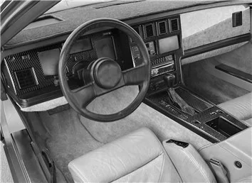Chevrolet Corvette 1982-1982 Full Set, Automatic Gear Mascherine sagomate per rivestimento cruscotti 
