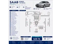 Saab 9-3 2003-2006 3D Cockpit Dekor Interieurleisten Set As shown in product diagram-teilig