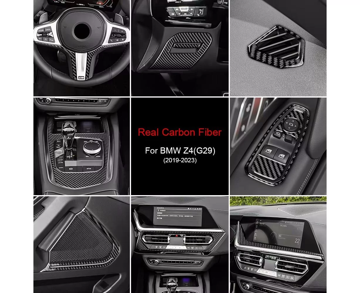 BMW Z4 G29 2019–2023 Mittelkonsole Armaturendekor Cockpit Dekor 16-Teile BMW Z4 G29 2019–2023 Mittelkonsole Armaturendekor Cockpit Dekor 16-Teile