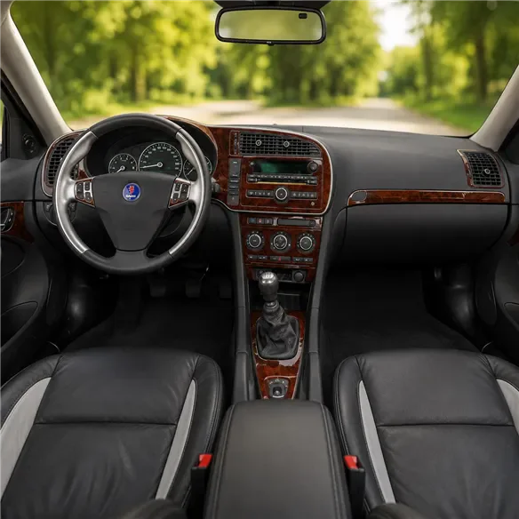 Saab 9-3 2007-heden Full Set, Automatic Gear, Without NAVI interieur dashboard decoratieset dashboard decor