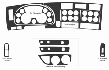 Kenworth W990 Diamond VIT 2022-2026 Kit di finiture per cruscotto completo in stile interno