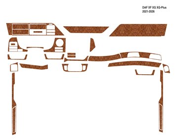 Daf XF XG XG-Plus 2021 3D Decor de carlinga su interior del coche 27-Partes 2