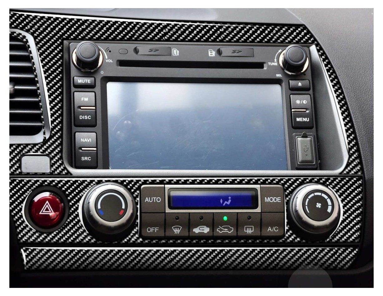 Honda Civic 2006-2011 4 Des portes, Avec NAVI system BD Kit la décoration du tableau de bord - 1 - habillage decor de tableau de