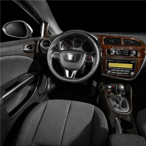 Seat Leon 2010-UP 3D Interior Dashboard Trim Kit Dash Trim Dekor 18-Parts