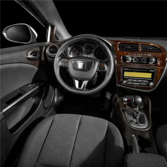 Seat Leon 2010-Actualidad kit 3D de molduras interiores para salpicadero 18 piezas
