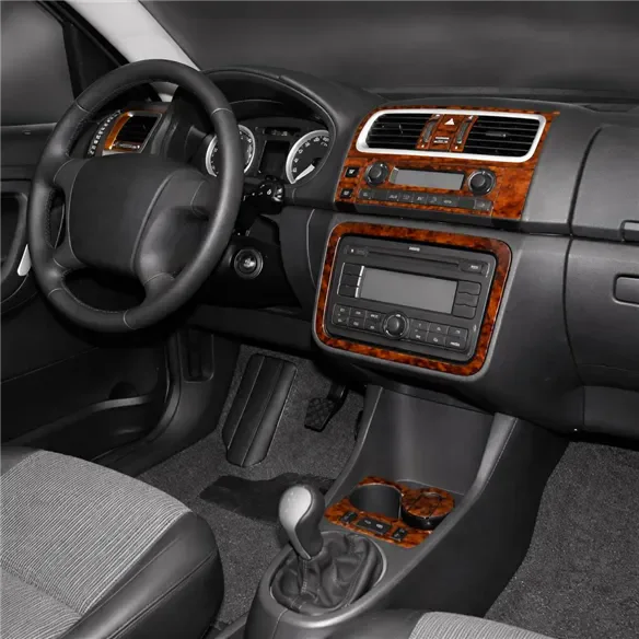 Skoda Fabia 5J Roomster 2006-heden 3D interieur dashboard decoratieset dashboard decor 20-delen