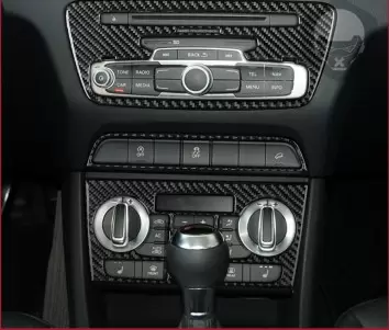 Audi Q3 ab 2015 3D BASIC Interior Decor de carlinga su interior del coche 28-Partes