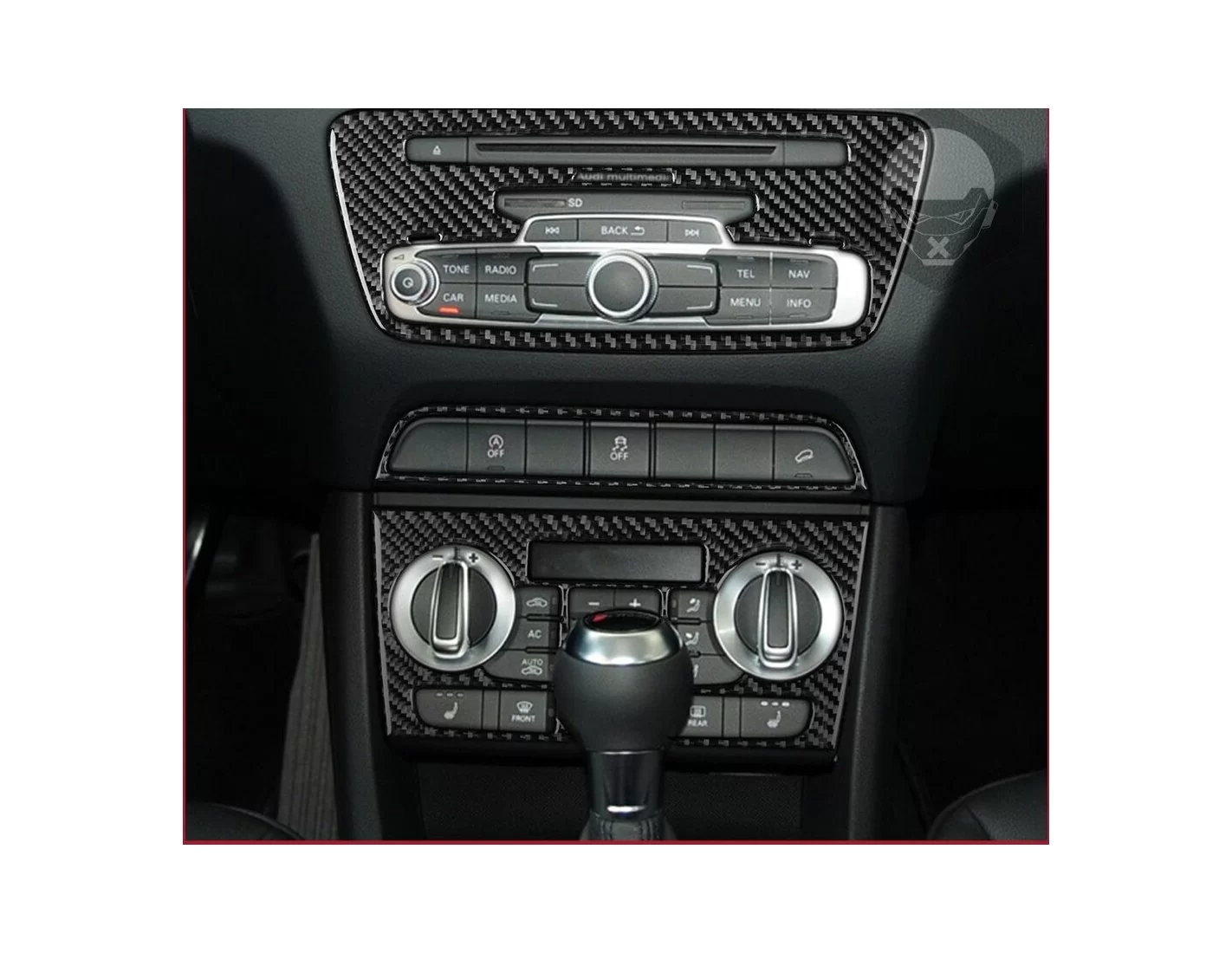 Car Styling Accessories Automobile Gear Panel Decorative Stickers For Audi  Q3 2015-2023