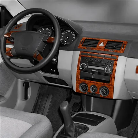Skoda Fabia 6Y 1999-2006 kit 3D de molduras interiores para salpicadero 24 piezas