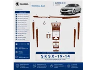 Skoda SuperB 2019 3D Cockpit Dekor Interieurleisten Set 14-teilig