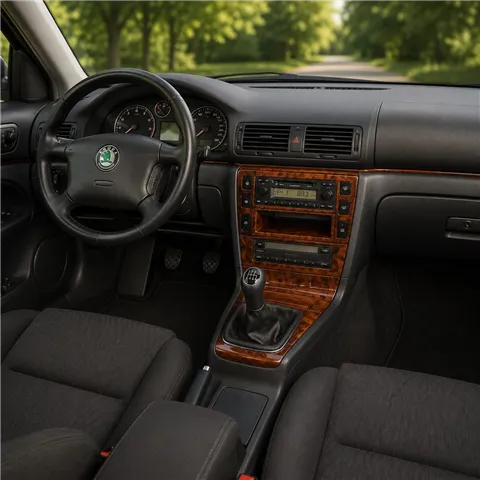 Skoda SuperB 2002-2007 3D Cockpit Dekor Interieurleisten Set 6-teilig