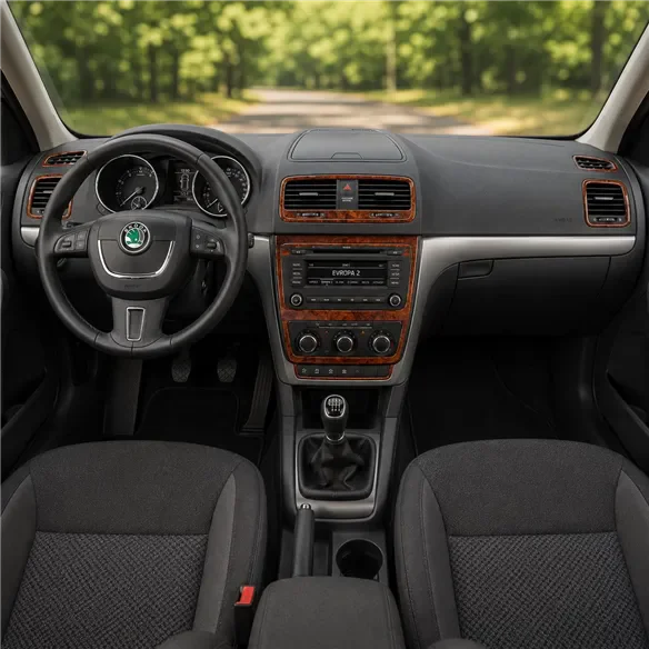 Skoda Yeti 2010-UP 3D Interior Dashboard Trim Kit Dash Trim Dekor 36-Parts
