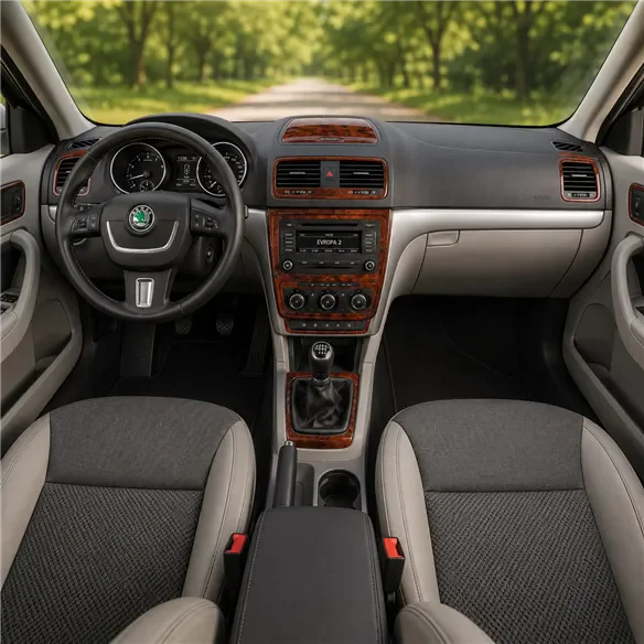 Skoda Yeti 2010-heden 3D interieur dashboard decoratieset dashboard decor 36-delen