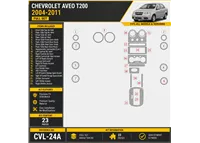 Chevrolet Aveo 2004-heden Full Set interieur dashboard decoratieset dashboard decor