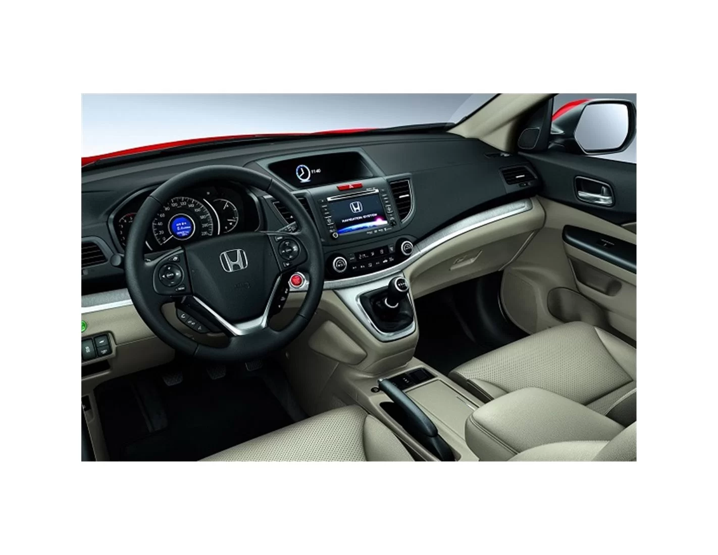 Honda CR-V 4X4 01.2014 3D Inleg dashboard Interieurset aansluitend en pasgemaakt op he 8 -Teile