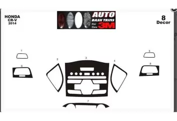 Honda CR-V 4X4 01.2014 3D Decor de carlinga su interior del coche 8-Partes