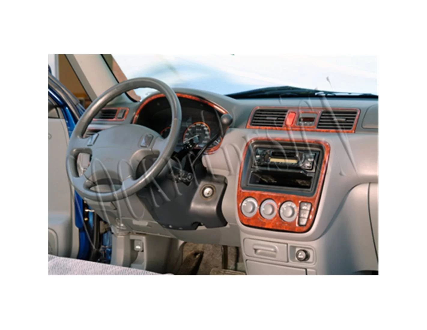 Honda CR-V 4X4 06.97 - 01.02 3D Inleg dashboard Interieurset aansluitend en pasgemaakt op he 9 -Teile