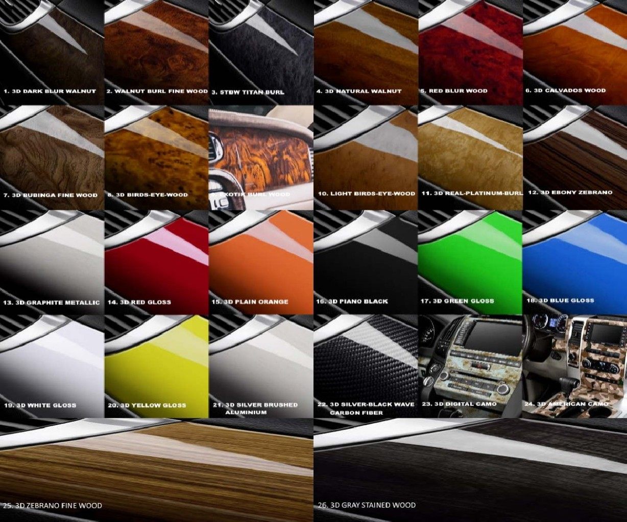 Honda Crosstour 2010-UP Full Set, Without NAVI Decor de carlinga su interior