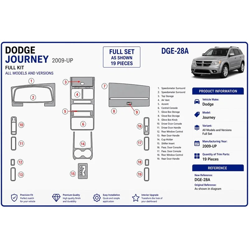 Dodge Journey 2009+ set completo kit salpicadero 3D