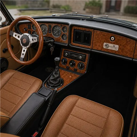MG B 1977-1980 3D Cockpit Dekor Interieurleisten Set Full Set / as shown in product diagram-teilig