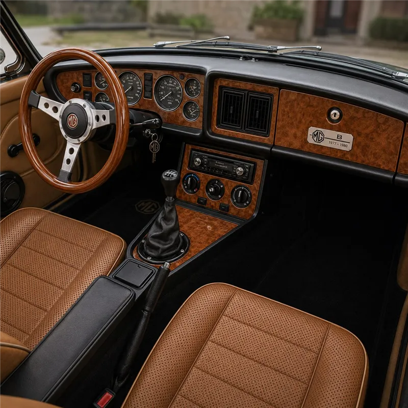 MG B 1977-1980 3D Cockpit Dekor Interieurleisten Set Full Set / as shown in product diagram-teilig