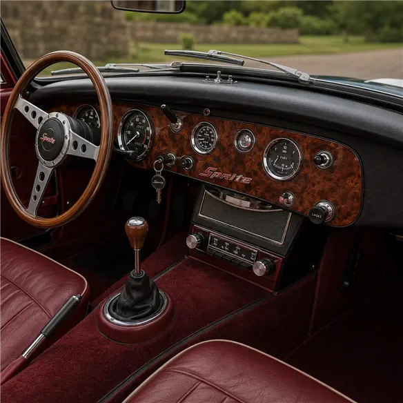 MG Midget / Austin Healey Sprite 1964-1967 Full Set Interior Dashboard Trim Kit Dash Trim Dekor