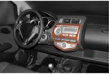 Honda Jazz 10.04-12.07 3D Decor de carlinga su interior del coche 10-Partes